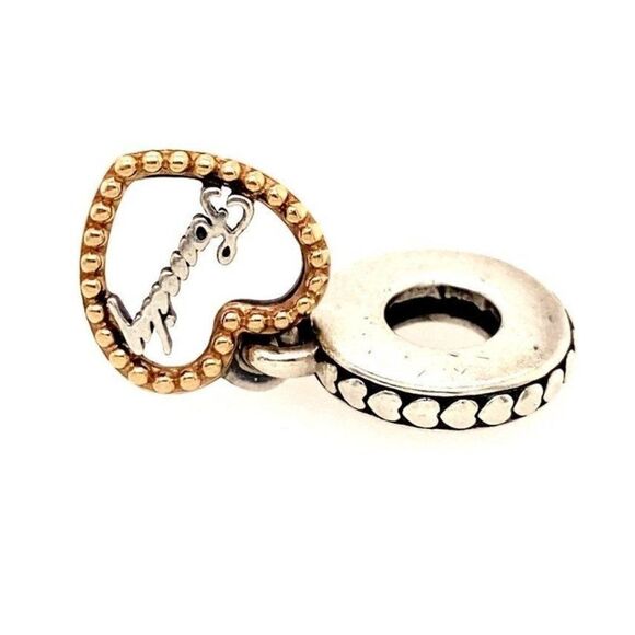 PANDORA Two-Tone Family Dangle Charm - Picture 1 of 3